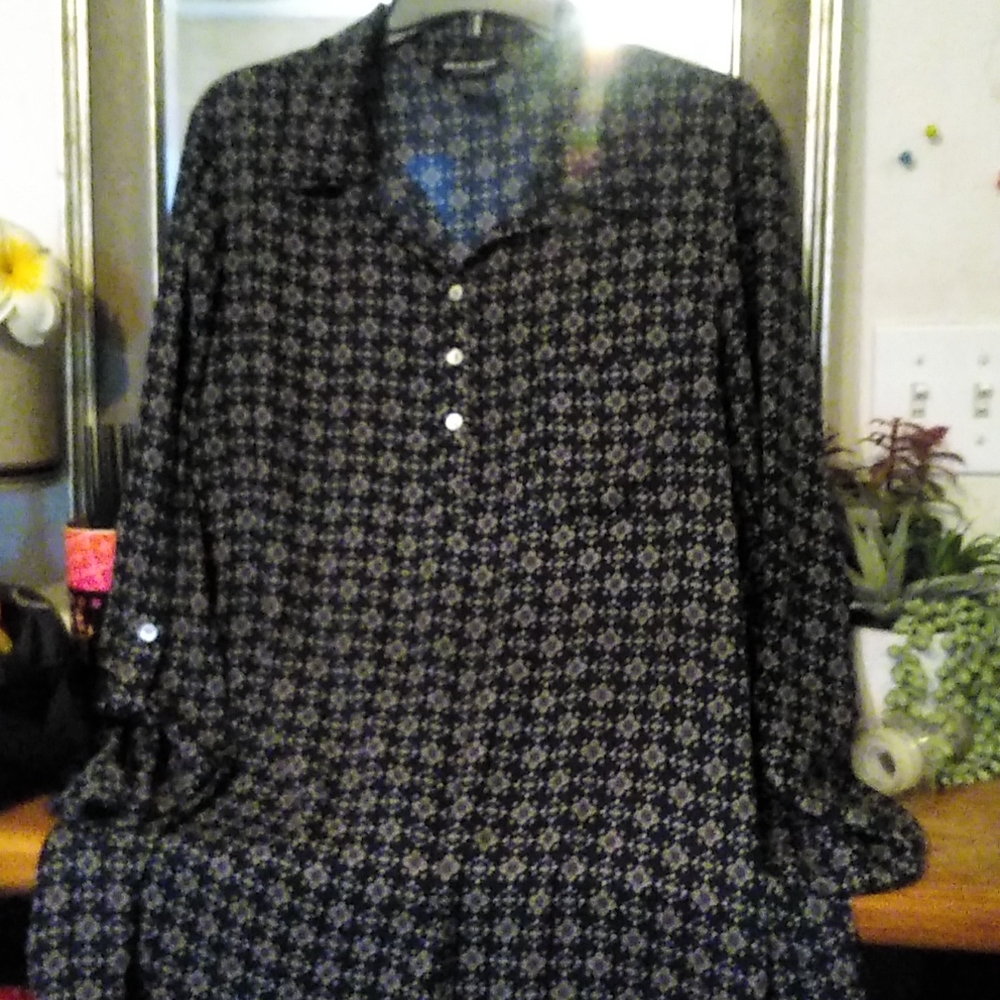 Navy Long sleeve tunic top